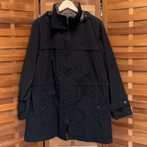 Miss Gallery Women 1X Black Coat Removable Lining Hood Jacket Polyester